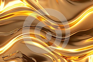 Abstract metal iron liquid gold background.