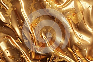 Abstract metal iron liquid gold background.