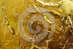 Abstract metal iron liquid gold background.