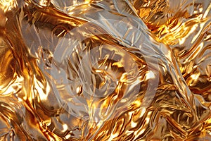 Abstract metal iron liquid gold background.