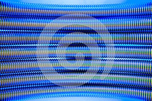 Abstract metal pipes blue background