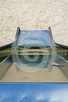 Abstract metal slide perspective view