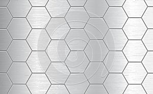 Abstract metallic background pattern with hexagons texture - Vector