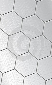 Abstract metallic background pattern with hexagons texture - Vector