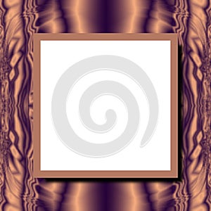Abstract metallic copper background with picture frame