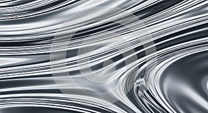 Abstract Metallic Flow Pattern with Smooth Curves and Reflections