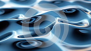 Abstract Metallic Fluid Surface