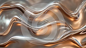 Abstract Metallic Liquid with Wavy Texture