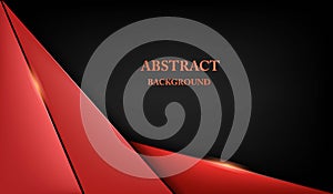 Abstract metallic red black frame layout design tech innovation concept background