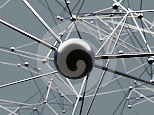 Abstract metallic sphere wire connections