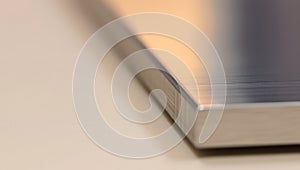 Abstract Metallic Surface Texture with Soft Bokeh Background