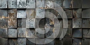 Abstract Metallic Wall Art With Varied Oxidation Patterns And Textures. Generative AI photo