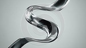 Abstract Metallic Wave Design