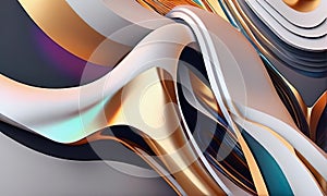 Abstract Metallic Waveforms