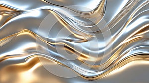 Abstract Metallic Waves in Silver and Gold