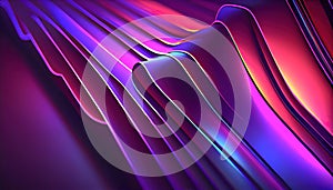 Abstract metallic wavy background. Futuristic technology style