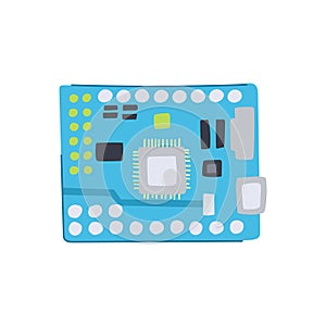 abstract microcontroller cartoon vector illustration