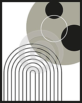 Abstract mid century modern pattern background