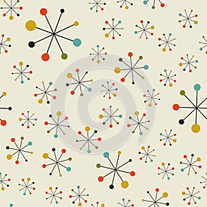 Abstract mid century space pattern