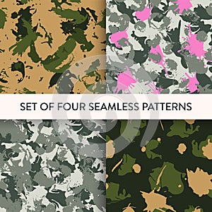 Abstract military repeat pattern collection.