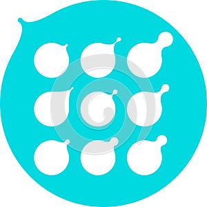 Abstract milk, water drops, oil vector logo templat