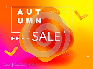 Abstract minimal background, autumn sale.