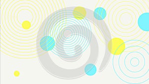 Abstract Minimal Blue and Yellow Circle Blips and Drops textured background