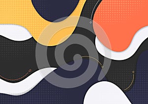 Abstract minimal colorful artwork decorative style template. Overlapping artwork style background