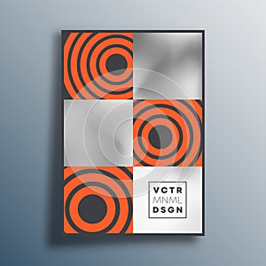 Abstract minimal design for flyer, poster, brochure cover, background, wallpaper, typography, or other printing products. Vector