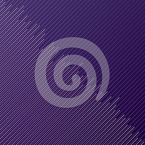 Abstract minimal design stripe and diagonal lines pattern on purple background and texture.