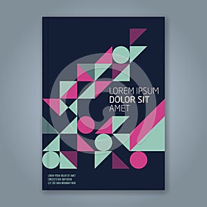 Abstract minimal geometric line background for business annual report book
