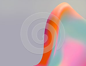 Abstract minimal gradient shape for branding, advertising in colorful smooth design blob style. Modern trendy background cover pos