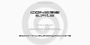 Conaris Epits font alphabet vector illustations photo