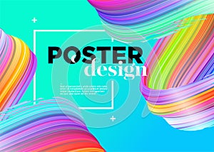 Abstract Minimal Poster Design. Vector Background. photo