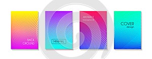 Abstract minimal vector cover templates. Trendy bright colorful gradient backgrounds for banners, flyers, presentations