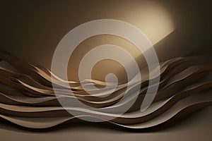Abstract Brown Waves with Dramatic Light Beam