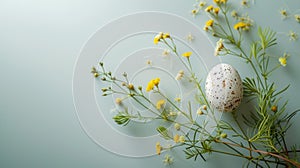 abstract minimalist easter natural background with large copyspace area