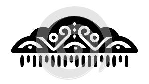 Abstract Minimalist Rain Cloud Icon Design, vector design Generative AI