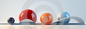 abstract minimalist shapes that play with the concept of weight and mass. photo