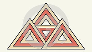 Abstract minimalist triangle pattern, geometric design, modern aesthetics, vector design Generative AI