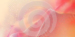 abstract minimalistic background with dot matrix effect in pointillism style,bright peach fuzz in color ,graphic and web design