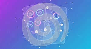 Abstract Mobile App Interface Concept