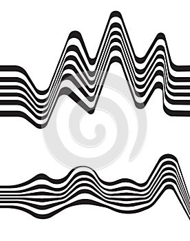 Abstract mobious wave vector vibrant optical background