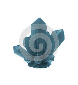 Abstract model printed on 3d printer isolated on white background