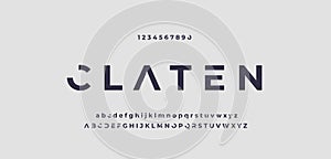 Abstract Modern Alphabet Font. Typography urban style fonts for technology, digital, movie logo design. vector illustration