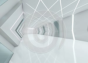 Abstract modern architecture background. 3D rendering