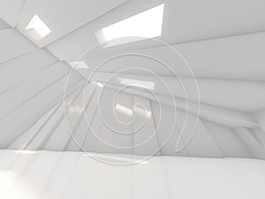 Abstract modern architecture background, empty open space. 3D illustration