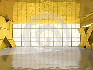 Abstract modern architecture background, empty open space interi