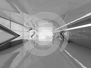 Abstract modern architecture background, empty open space interi