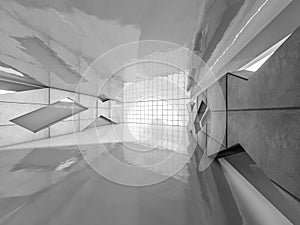 Abstract modern architecture background, empty open space interi